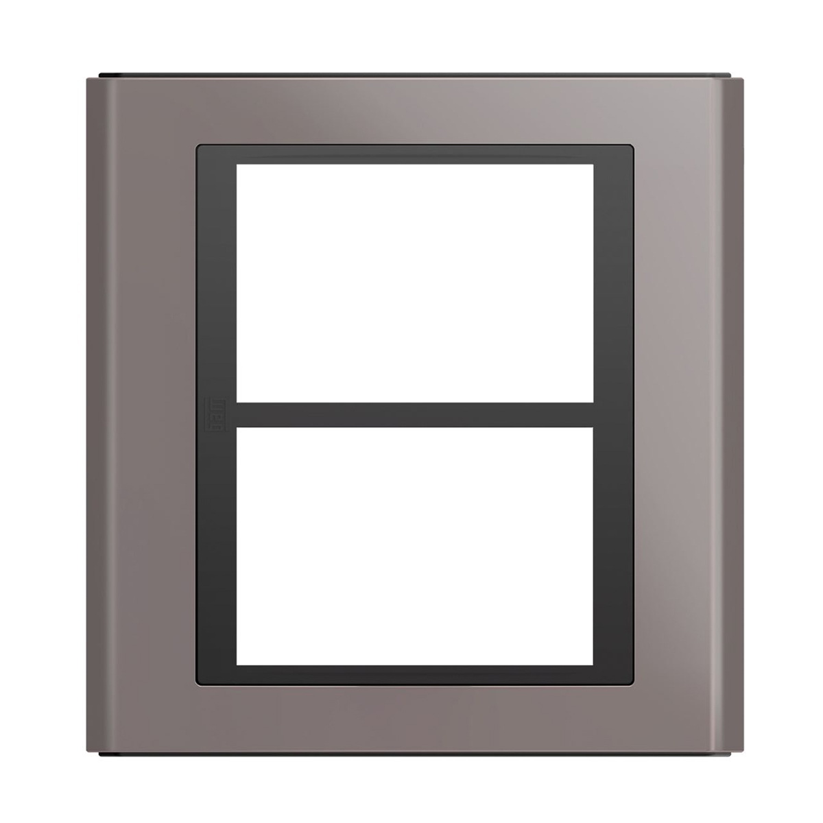 Placa Acabamento 4X4 6 Módulos 3+3 Postos Preto/Champagne Refinatto Concept 13978612 - WEG