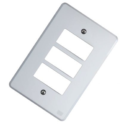 Placa Acabamento 3 Postos Horizontal 4X2 Equille Branco - WEG