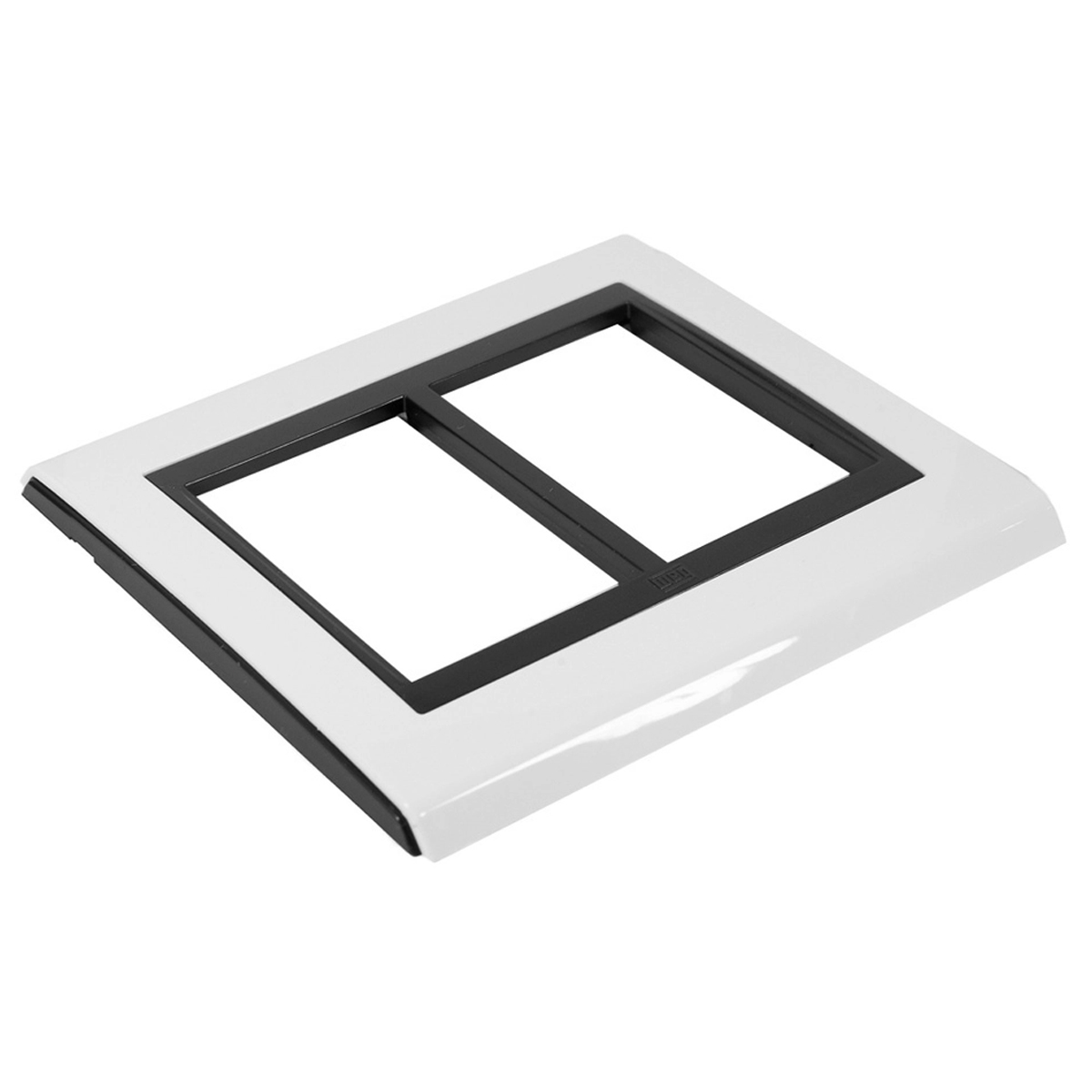 Placa Acabamento 4X4 6 Módulos 3+3 Postos Preto/Branco Refinatto Premium 13978538 - WEG