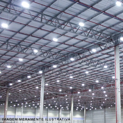 Luminária Industrial Highbay Led Preto 155W Bivolt 6500K Luz Branca - Philips