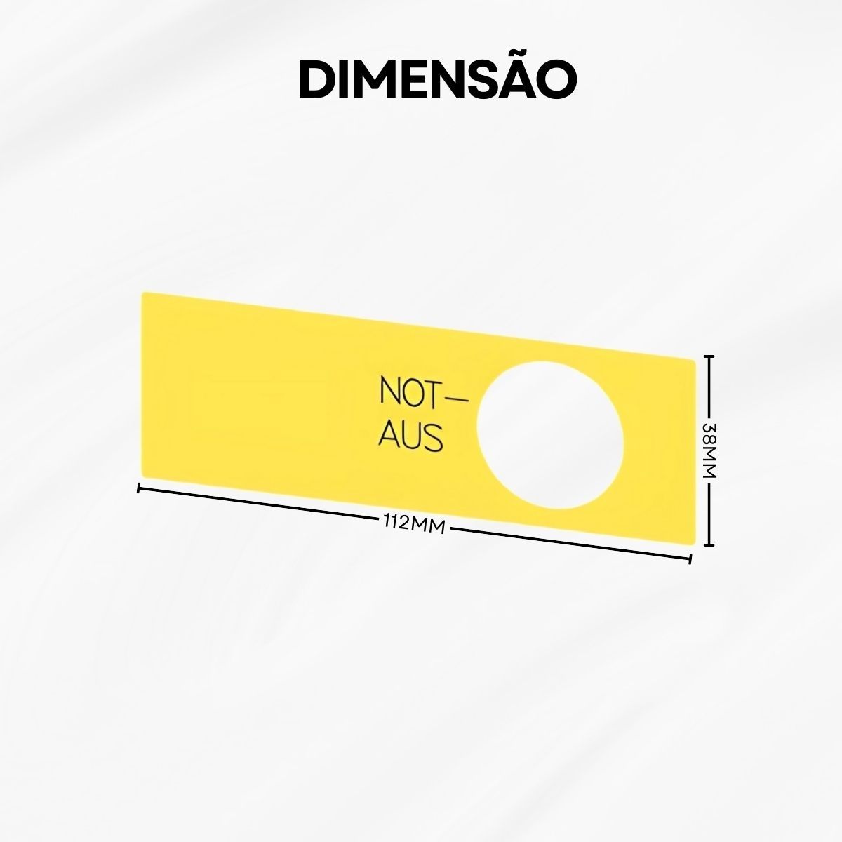 Placa Identificação Botão De Emergência Botoeira 3SU19000BE310AS0 - Siemens