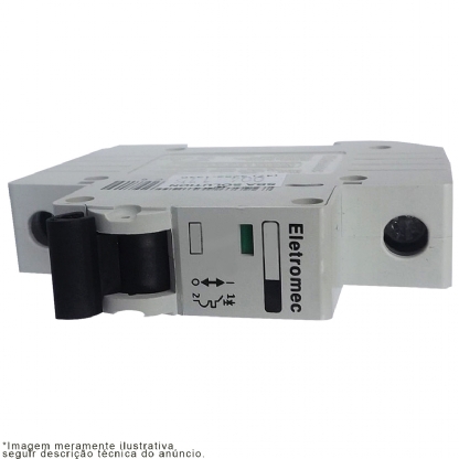 Disjuntor Mini Din Unipolar 20A Curva C 3Ka 230/400V ELMD-1C20 - Eletromec