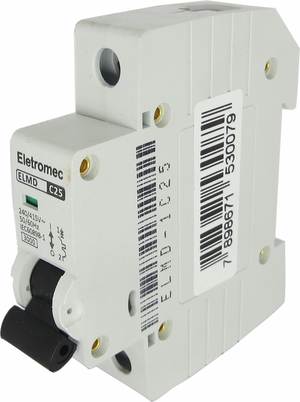 Disjuntor Mini Din Unipolar 25A Curva C 3Ka 230/400V ELMD-1C25 - Eletromec