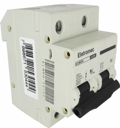 Disjuntor Mini Din Bipolar 125A Curva C 6Ka 400/440V ELMDH-2C125 - Eletromec