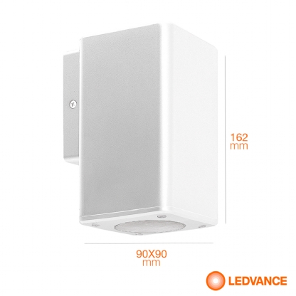 Luminária Arandela Retangular Branco 11W Gu10 - Osram/Ledvance
