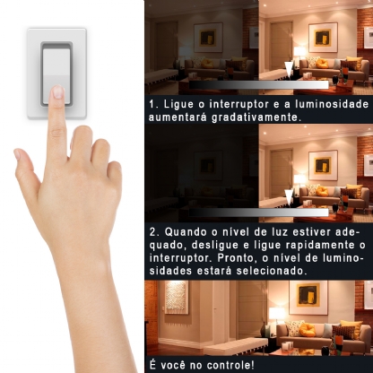 Lâmpada Led Inteligente Smart Autodimerizável 9W Bivolt E27 6500K Luz Branca - Ourolux