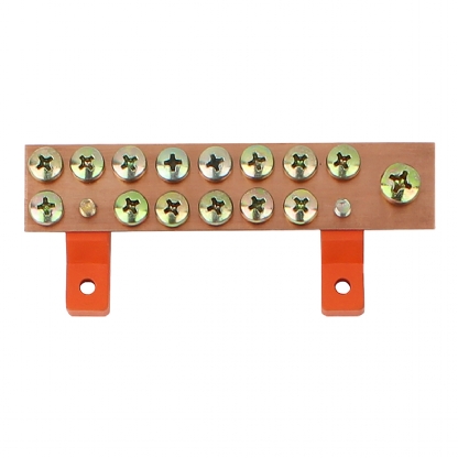 Barramento Neutro/Terra 14 Furos Quadro Distribuição 119mm - Kapplan