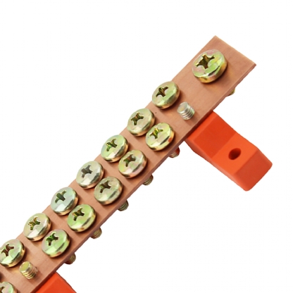 Barramento Neutro/Terra 14 Furos Quadro Distribuição 119mm - Kapplan