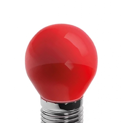 Lâmpada Led Bolinha G45 6W Bivolt E27 Vermelha - Luminatti