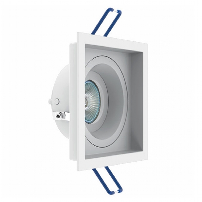 Luminária Spot Embutir Quadrado Branco Para Lâmpada Mr11 35W Gz10 - Interlight