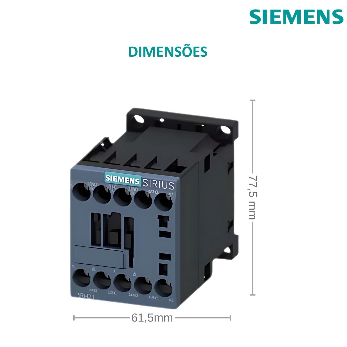 Contator Auxiliar 10A 24V 3Na+1Nf 50/60Hz 3RH21311AB00 - Siemens