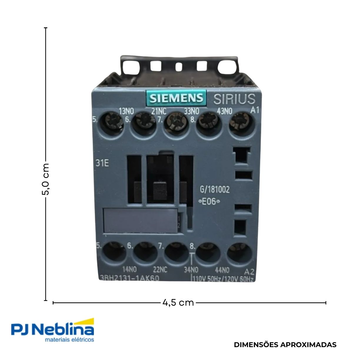 Contator Auxiliar 10A 110V 3Na+1Nf 60Hz - Siemens