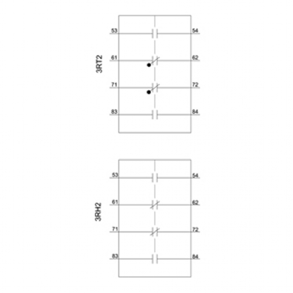Bloco Contato Auxiliar Para Contator Frontal 2Na+2Nf 3RH29111XA220MA0 - Siemens