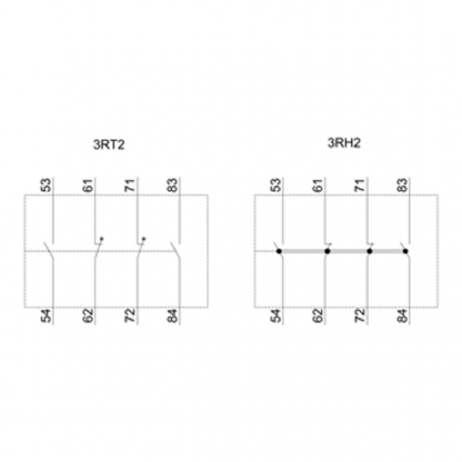 Bloco Contato Auxiliar Para Contator Frontal 2Na+2Nf 3RH29111XA220MA0 - Siemens