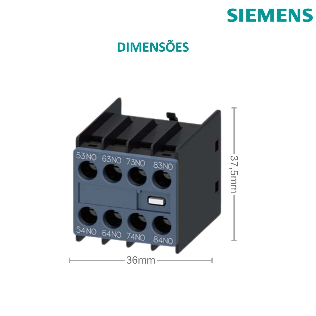 Bloco Contato Auxiliar Para Contator Frontal 4Na 3RH29111GA40 - Siemens