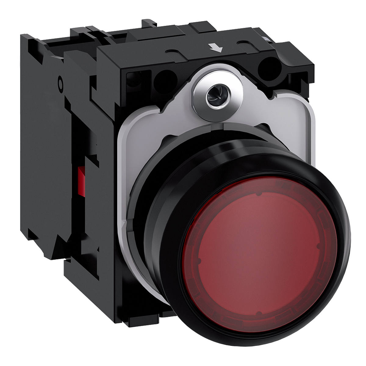 Botão Comando Pulsador Faceado Iluminado Redondo 22mm Plástico Vermelho 1Nf Led 24Vca/Cc 3SU11020AB201CA0 Siemens