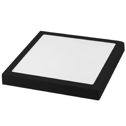 Luminária Painel Led Sobrepor Quadrado Preto 25W Bivolt 5700K Luz do Dia 1850lm - Saveenergy