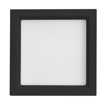 Luminária Painel Led Sobrepor Quadrado Preto 25W Bivolt 5700K Luz do Dia 1850lm - Saveenergy