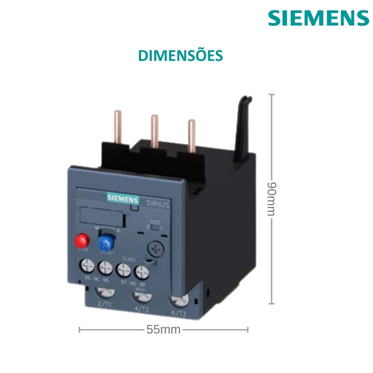 Rele Sobrecarga Térmico 28-40A Classe 10 3RU21364FB0 - Siemens