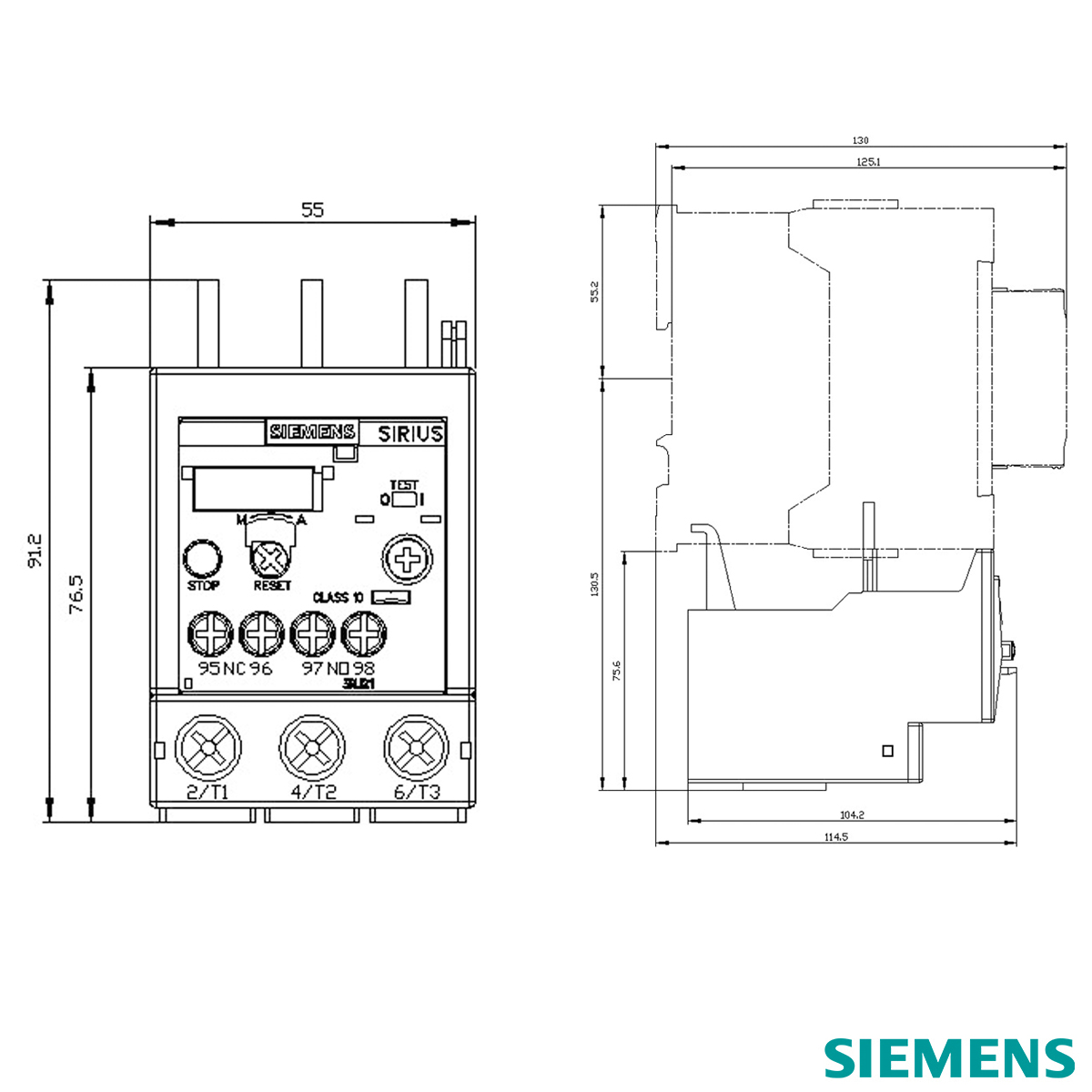 Relé De Sobrecarga Térmico 22-32A Classe 10 3RU21364EB0 Siemens