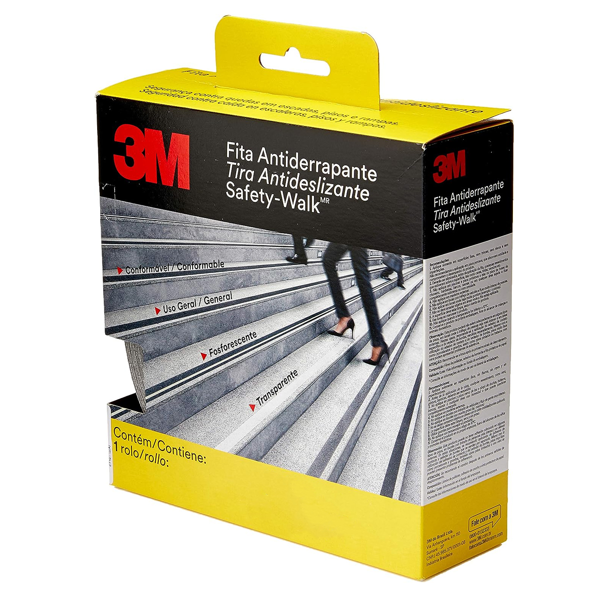 Fita Adesiva Antiderrapante Preto 50Mmx20 Metros Uso Geral Safety Walk - 3M Do Brasil