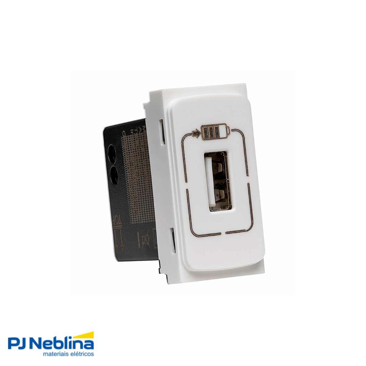 Modulo Tomada Carregador 1 Entrada Usb (tipo A) 1 Mod 1,1a B