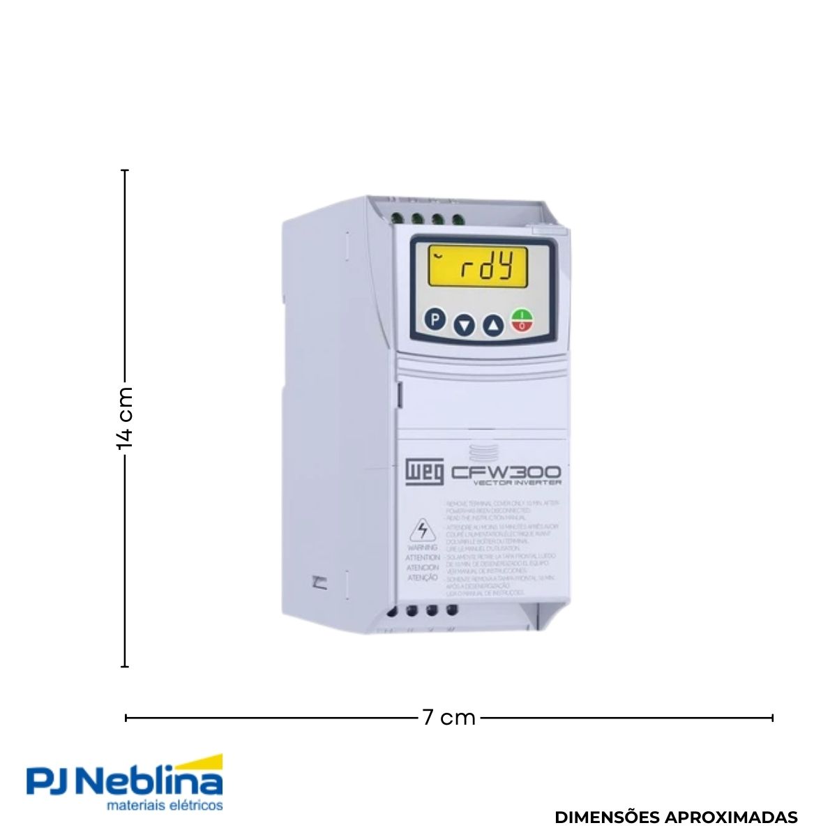 Inversor Frequência Trifásico 380-480V 50/60Hz 4,8A 2,2Kw - Weg
