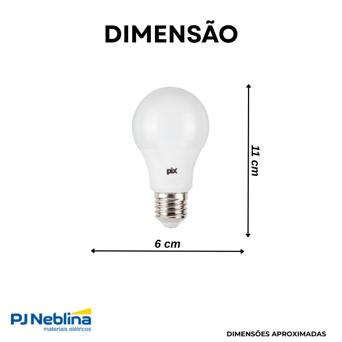 Lâmpada Led Bulbo A60 9W Bivolt E27 4000K Branco Neutro Luz Branca 810Lm - Luminatti