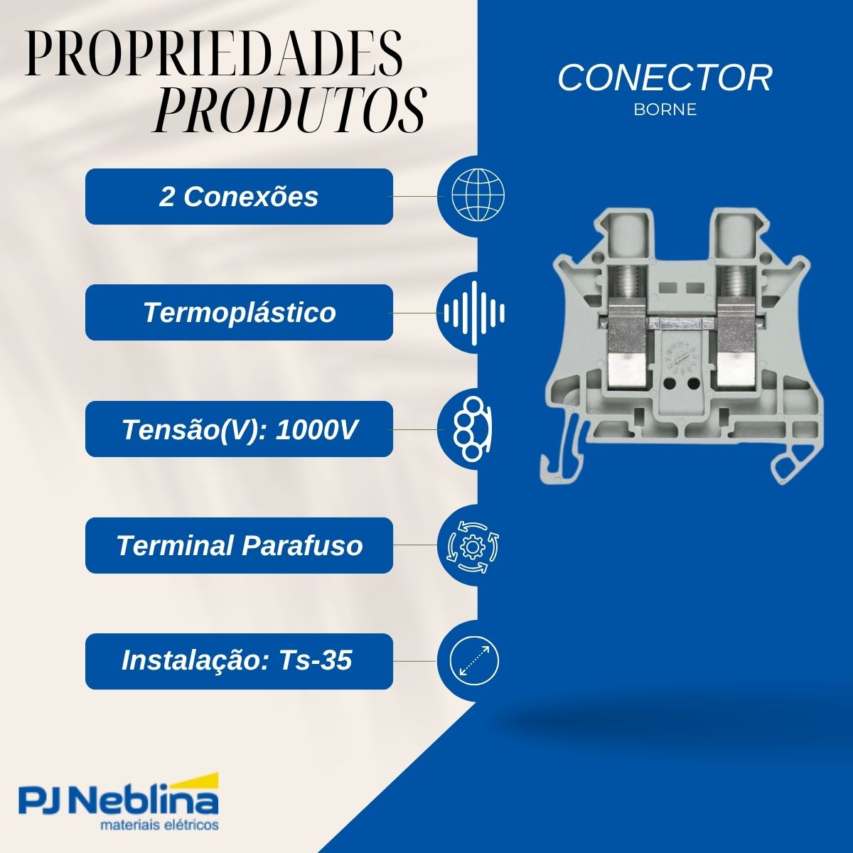 Conector Borne Passagem 2 Conexões 6,00Mm 1000V Cinza - Siemens