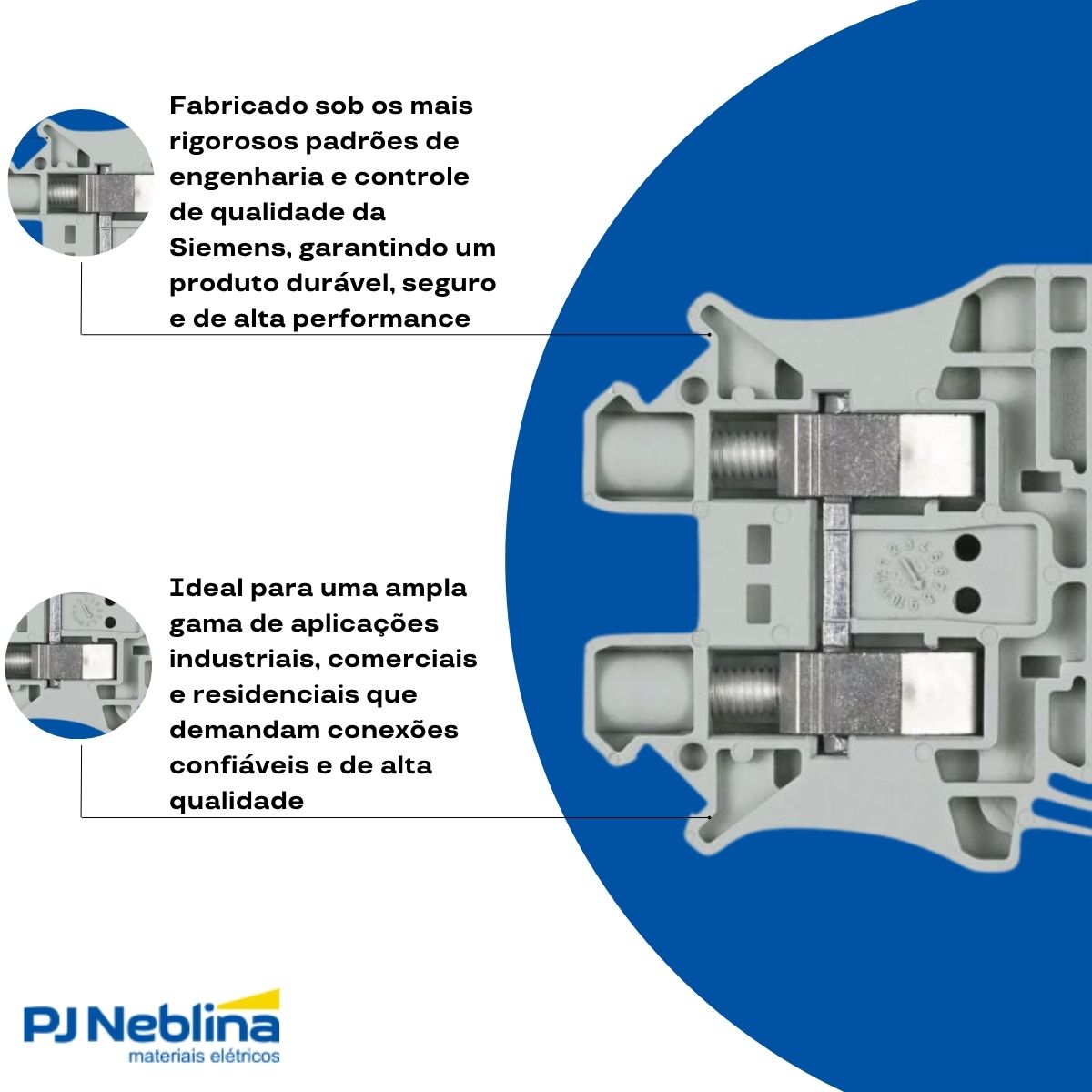 Conector Borne Passagem 2 Conexões 6,00Mm 1000V Cinza - Siemens
