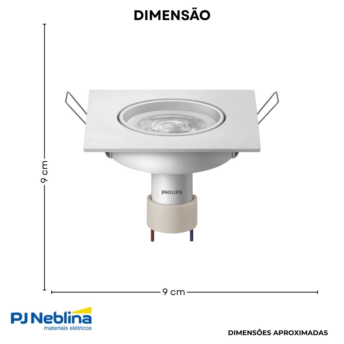 Luminaria Spot Led Embutir Quad Bc 5w Bivolt 6500k Branco Fr