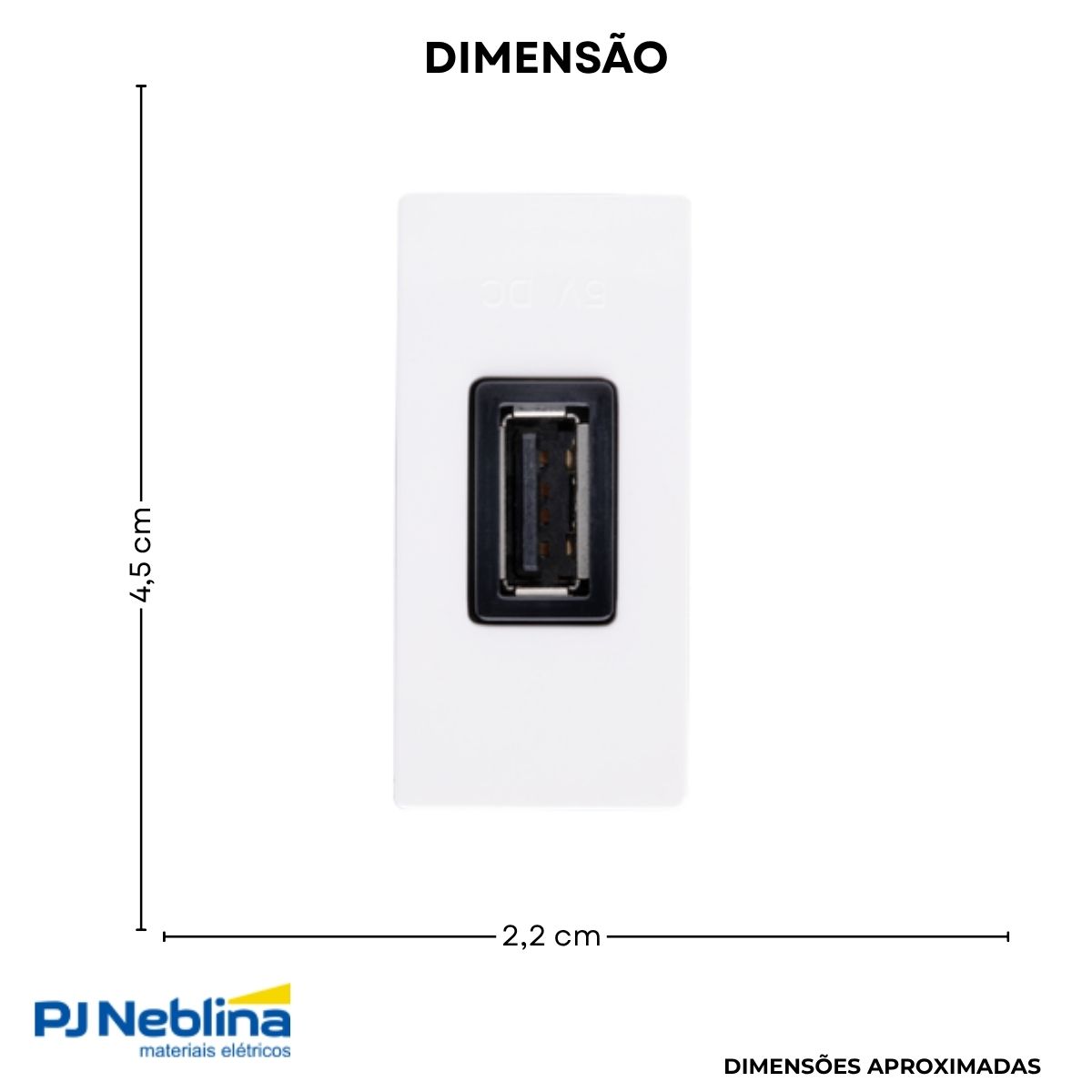 Modulo Tomada Carregador 1 Entrada Usb (Tipo A) 1 Mod 750Ma Bivolt Bc Unno - Abb