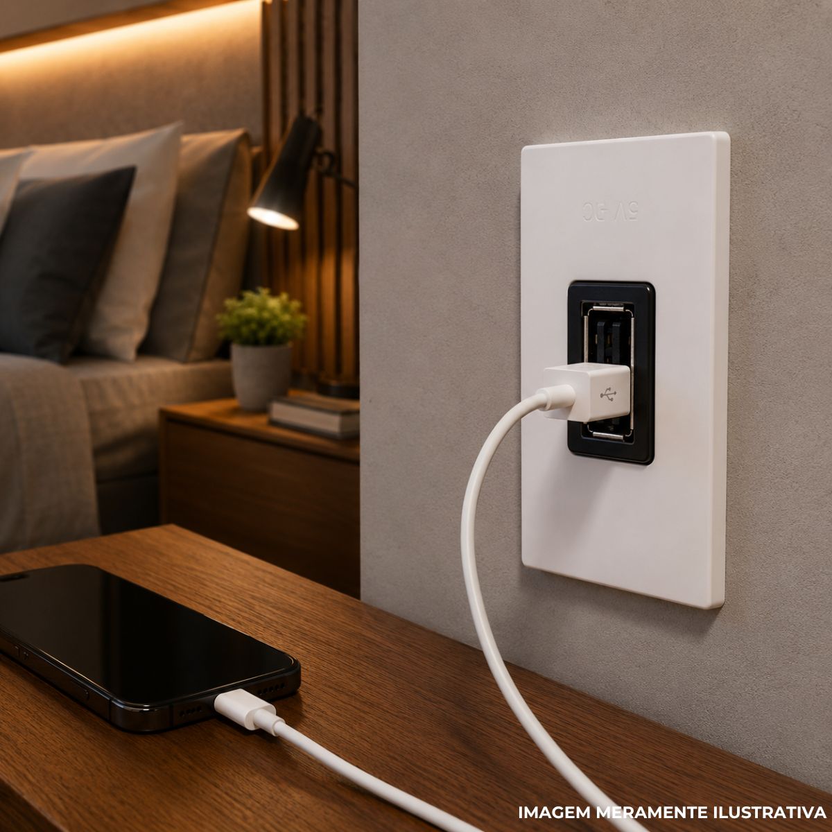 Modulo Tomada Carregador 1 Entrada Usb (Tipo A) 1 Mod 750Ma Bivolt Bc Unno - Abb
