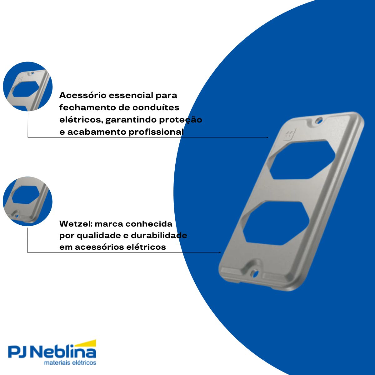 Tampa Condulete 2 Tom Hexagonal Alumínio 1/2-3/4 C/Pintura Cinza S/Vedação - Wetzel