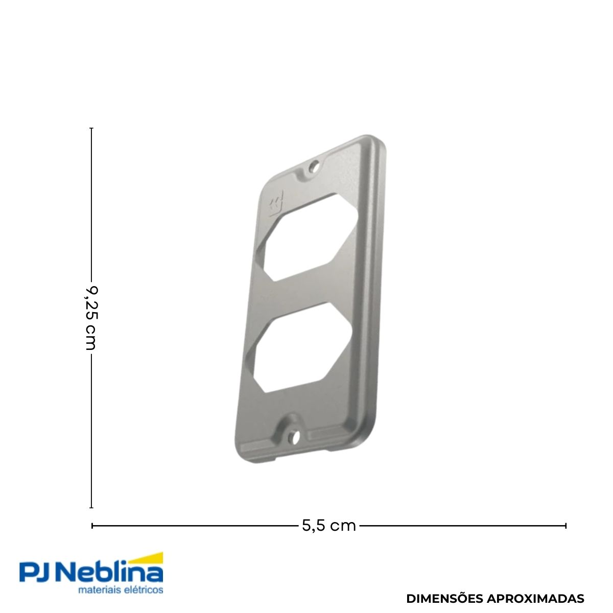 Tampa Condulete 2 Tom Hexagonal Alumínio 1/2-3/4 C/Pintura Cinza S/Vedação - Wetzel