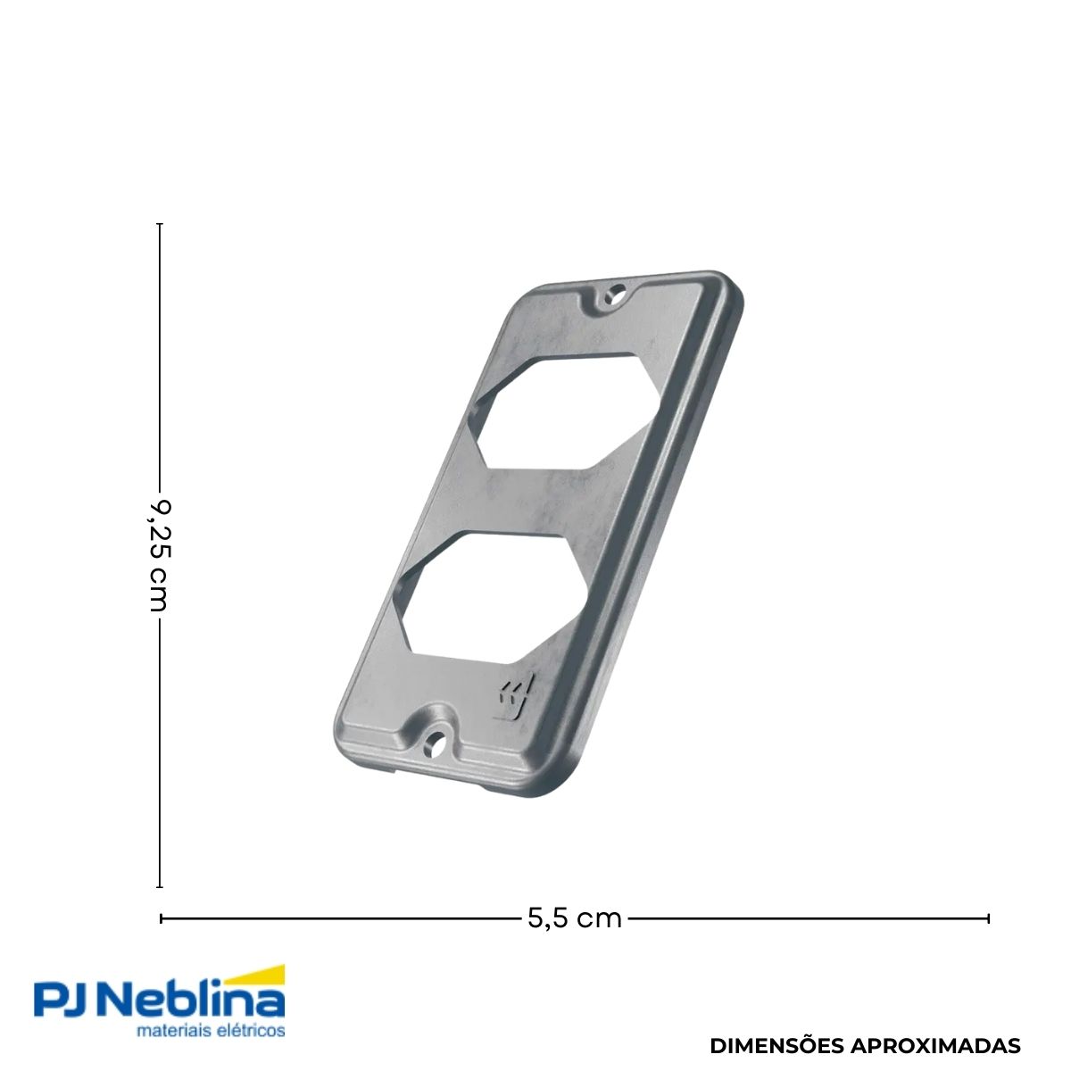 Tampa Condulete 2 Tom Hexagonal Alumínio 1/2-3/4 S/Pintura S/Vedação - Wetzel