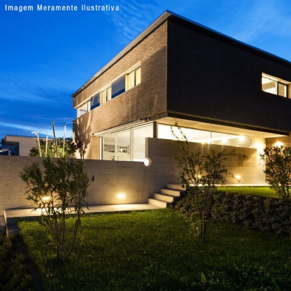 Luminária Tartaruga Led Oval Branco 8W 2700K Luz Amarela Ip65 - Ourolux