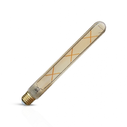 Lâmpada Led Filamento Tubo T185 4W Bivolt E27 2400K Luz Amarela - Ourolux