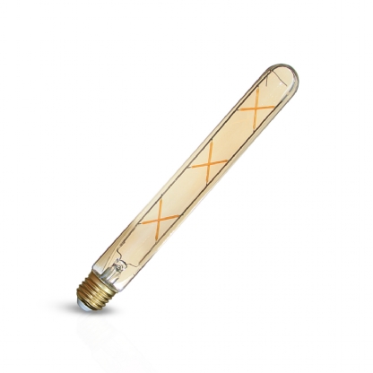 Lâmpada Led Filamento Tubo T300 6W Bivolt E27 2400K Luz Amarela - Ourolux