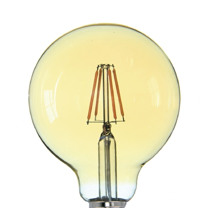 Lâmpada Led Filamento Globo G80 4W Bivolt E27 2400K Luz Amarela - Ourolux