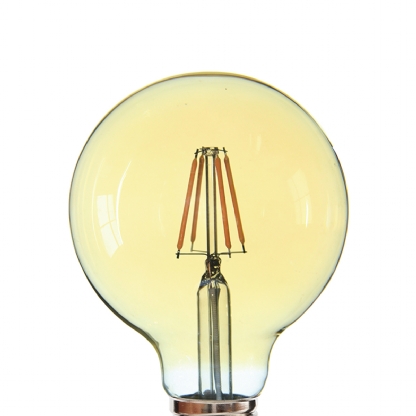 Lâmpada Led Filamento Globo G95 4W Bivolt E27 2400K Luz Amarela - Ourolux