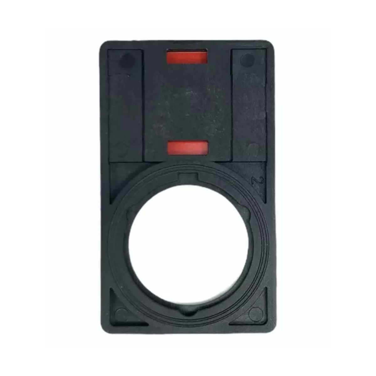 Conjunto Porta Plaqueta 27X18Mm Gravadas Bc Botões Simples e Sinaleiros Gravação Manual Preto - Weg