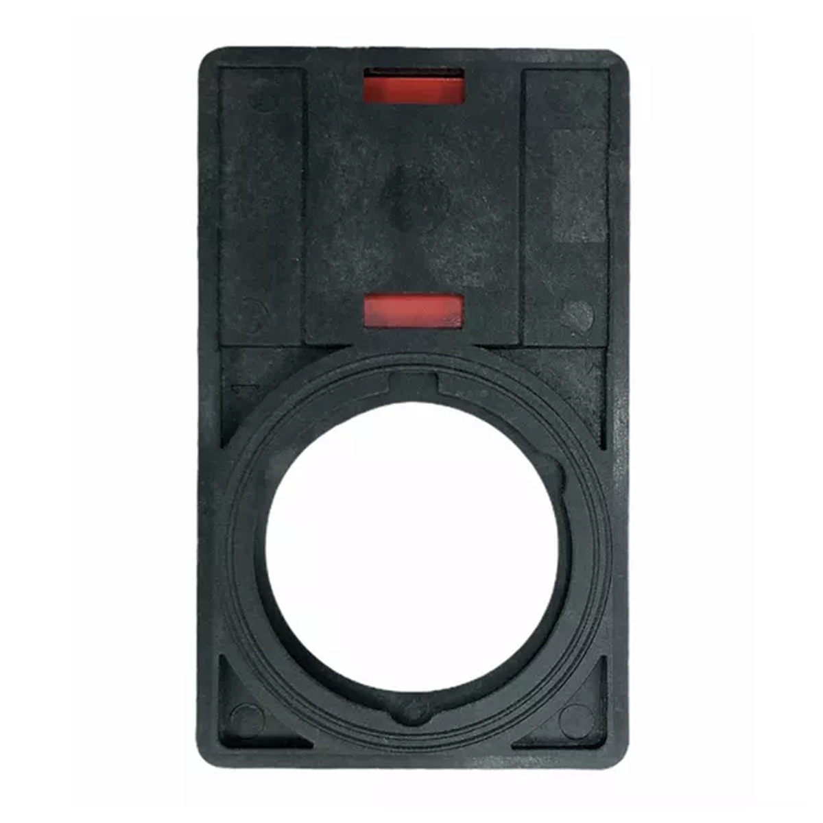 Conjunto Porta Plaqueta 27X18Mm Gravadas Branco Botões Simples E Sinaleiros Gravação Falha Preto Weg