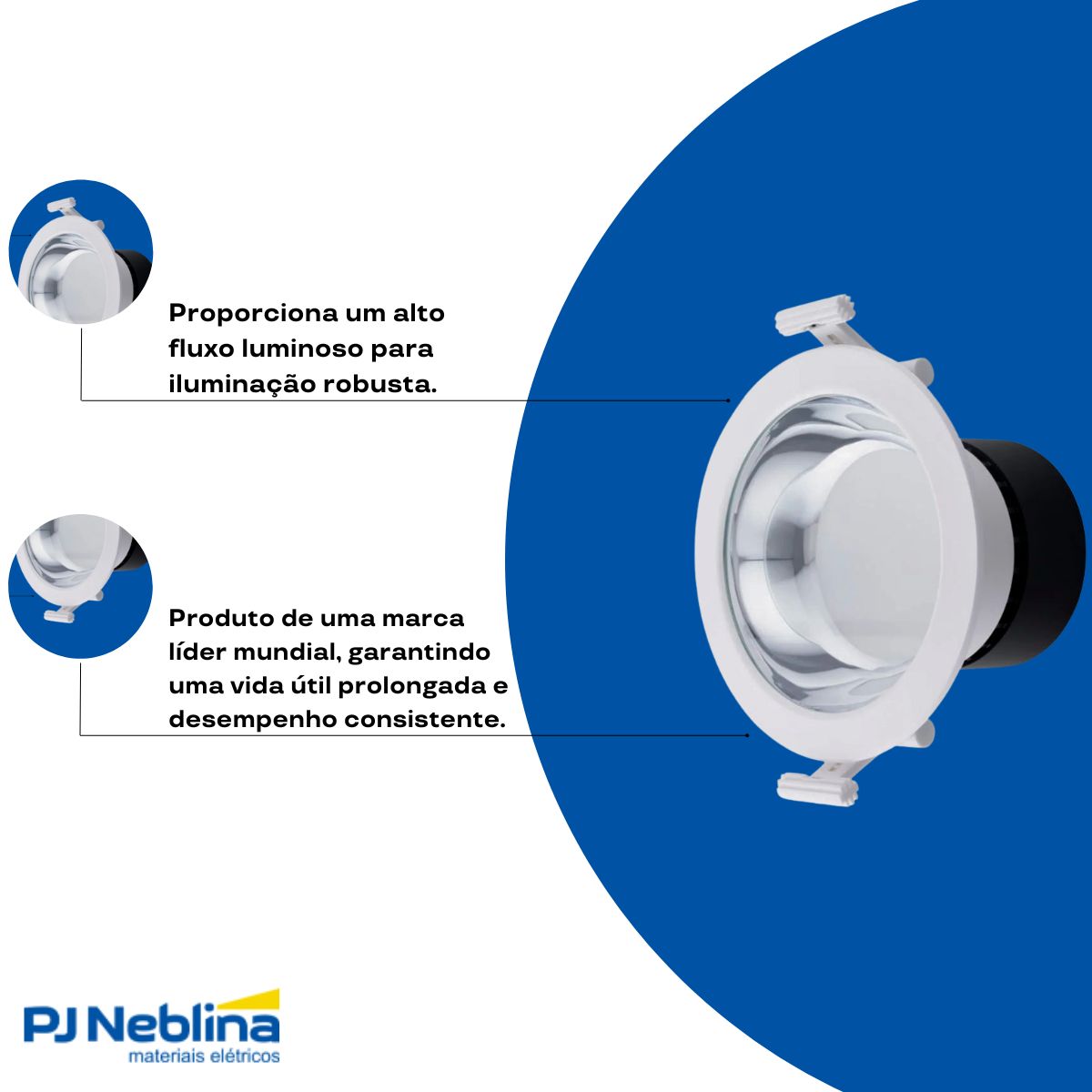 Luminária Spot Led Embutir Redondo Branco 11,5W 220V 3000K Branco Quente 1100Lm - Philips