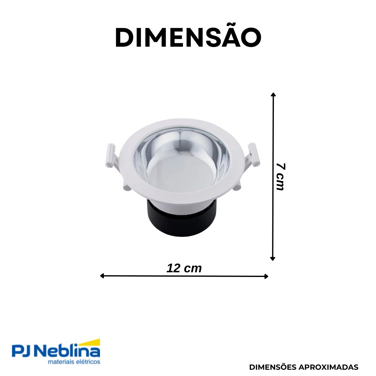Luminária Spot Led Embutir Redondo Branco 11,5W 220V 3000K Branco Quente 1100Lm - Philips