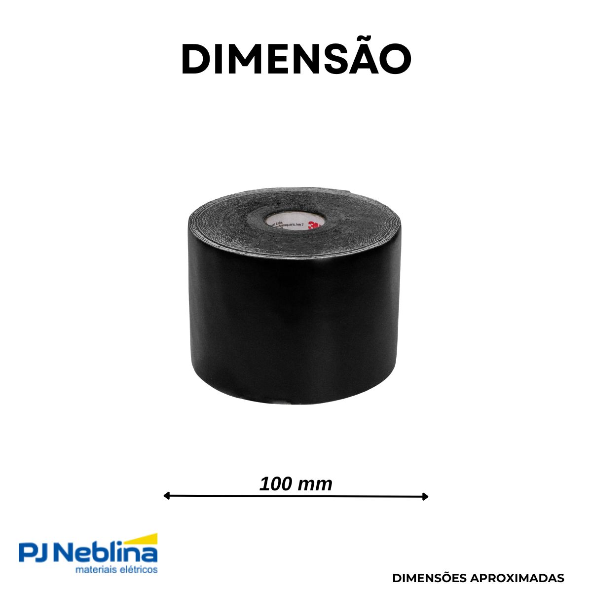 Fita Anticorrosiva 100Mmx15M Preto 1465Br - 3M Do Brasil - 100 Unidades