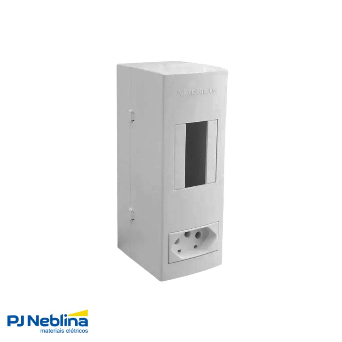 Caixa P/Disjuntor Unipolar Sobrepor 57X145Mm C/Tomada 2P+T(Pb) - Margirius