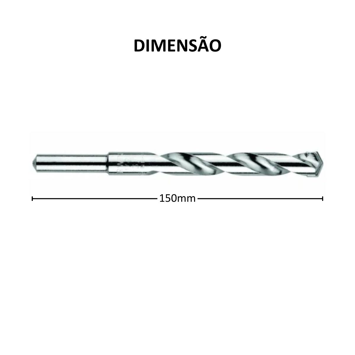 Broca Widea 11mm (7/16) 150mm (6) Ponta Dura P/ Concreto Bli