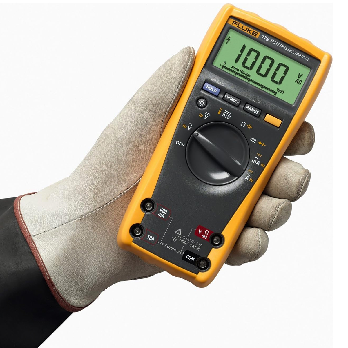 Multímetro Digital True-Rms Ac Tensão Ac/Dc 1000V Corrente Ac/Dc 10A Resistência 50M - Fluke