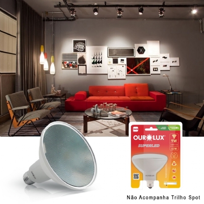 Lâmpada Led Par30 9W Bivolt E27 3000K Luz Amarela - Ourolux